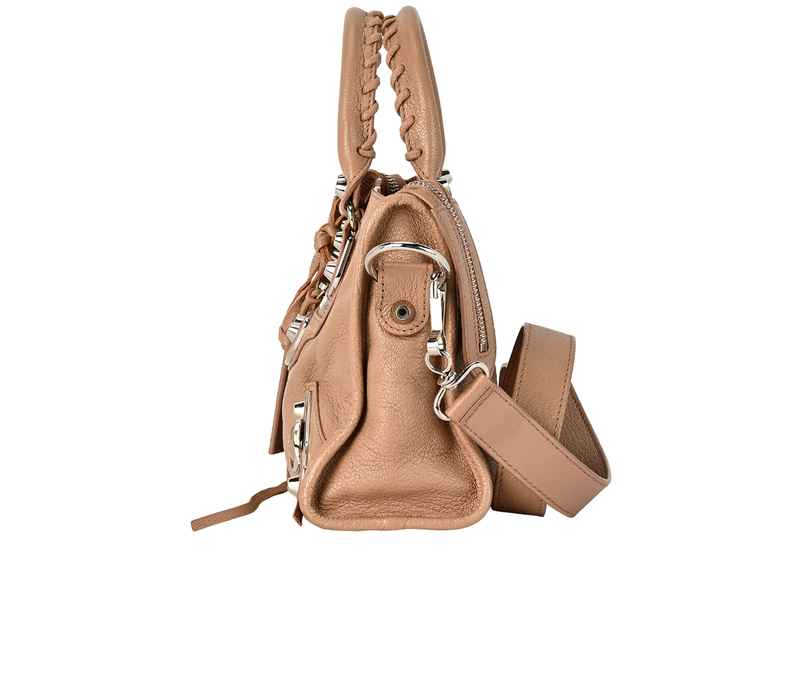 Mini City, &pound;995, Handbags, Beige/Pink, Leather, Bottom view